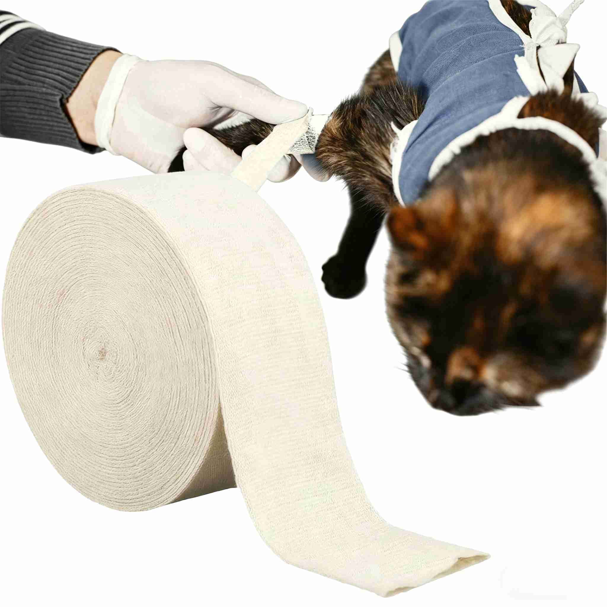 Cotton Tubular Stockinette Gauze Roll Tubular Arm Stocking Elastic Leg Stockinette Tubing Compression Tube Sleeve Bandage for Cast Plaster Comfort Wear Sweat Absorbent(2 Rolls, 2 inch x 11 Yard)