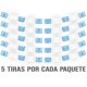 thumbnail image 5 of Papel Picado Religioso Virgen de Juquila | Guirnaldas | Enramado | 5 tiras de 5 metros | diseño religioso azil y blanco con colores vibrantes | decoración de plastico picado, 5 of 6