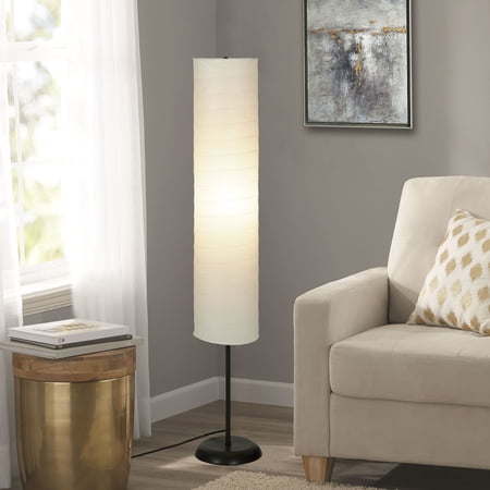 MAINSTAYS BOHEMIAN COLLAPSIBLE FLOOR LAMP, WITH RICEPAPER IVORY SHADE