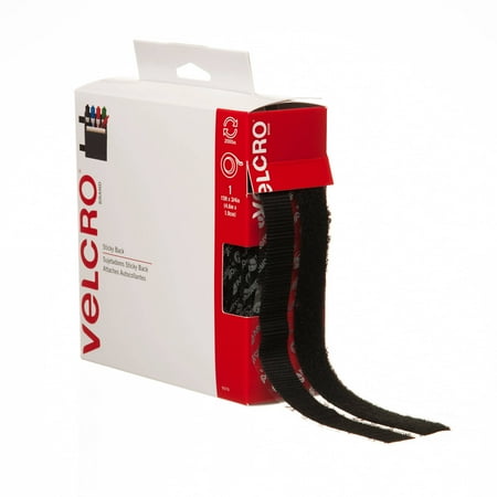 Velcro Usa Black Sticky Back Tape, 3/4" x 15'
