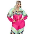 thumbnail image 3 of Leg Avenue Women's Plus Size Totally 80s Tracksuit Halloween Costume, Multicolor, 3X-4X, 3 of 5