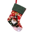 thumbnail image 1 of 18" Large Christmas Stockings with 3D Style Santa Snowman Reindeer Character Pattern for Christmas Decoration,Classic Pattern, 1 of 5
