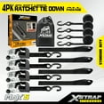 thumbnail image 2 of XSTRAP 4pk 1.5in x 15ft Over Size Handle Ratchet Tie Down Straps With Safety Lock S Hooks, 2 of 7