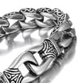thumbnail image 4 of Mens Sturdy Stainless Steel Bracelets Motorcycle Biker Chain Bracelet Wristband, 4 of 11
