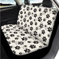 thumbnail image 3 of Uorisanigo Black Dog Paws 14 Pack Car Seat Covers Sets Car Steering Wheel Cover and Cars Headrest Cover Auto Armrest Cover Water Cup Pad Auto Seat Belt Cover Soft Fit for Cars and SUVs, 3 of 6