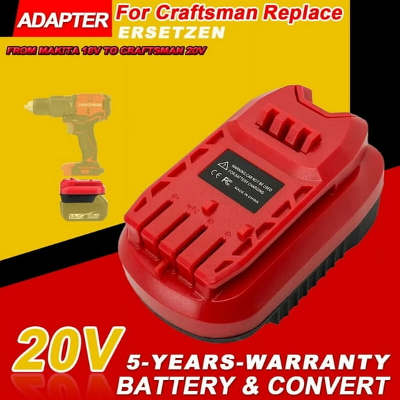 Battery Adapter for Makita to Craftsman 20V V20 Cordless Tools, Convert Makita 18V LXT Lithium Battery to Craftsman 20Volt V20 Lithium Ion Battery Converter