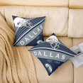 thumbnail image 2 of Set of 2 Sports Throw Pillow Covers 16x16 Inch, Football Pillow Covers for Boys Men, Navy Blue Rugby Cushion Covers, American Football Reversible Decorative Square Pillow Cases, 2 of 5