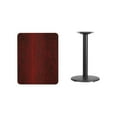 thumbnail image 2 of Flash Furniture 24'' x 30'' Rectangular Mahogany Laminate Table Top with 18'' Round Table Height Base, 2 of 2