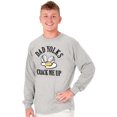 thumbnail image 3 of Funny Dad Joke Yolks Crack Me Up Men's Long Sleeve Tee T Shirt Brisco Brands S, 3 of 6