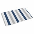 thumbnail image 4 of Navy Blue Striped Door Mat Indoor Outdoor,Geometric Grey White Vertical Stripes Non Slip Welcome Mat with Rubber Backing,Absorbent Fabric Front Door Mats Entryway Rug for Home Patio Entrance 24"x36", 4 of 9