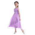 thumbnail image 2 of Miaeowve Wedding Flower Girl Dress for Toddler Kids Sleeveless Sequins Lace Tulle Birthday Party Gown Lavender 10, 2 of 7