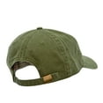 thumbnail image 4 of Red Orange Pepper Embroidered Washed Solid Pigment Dyed Cotton Twill Brass Buckle Cap - Olive OSFM, 4 of 5