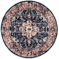 thumbnail image 2 of SAFAVIEH Charleston Zharko Floral Area Rug, Navy/Red, 4' x 4' Round, 2 of 10