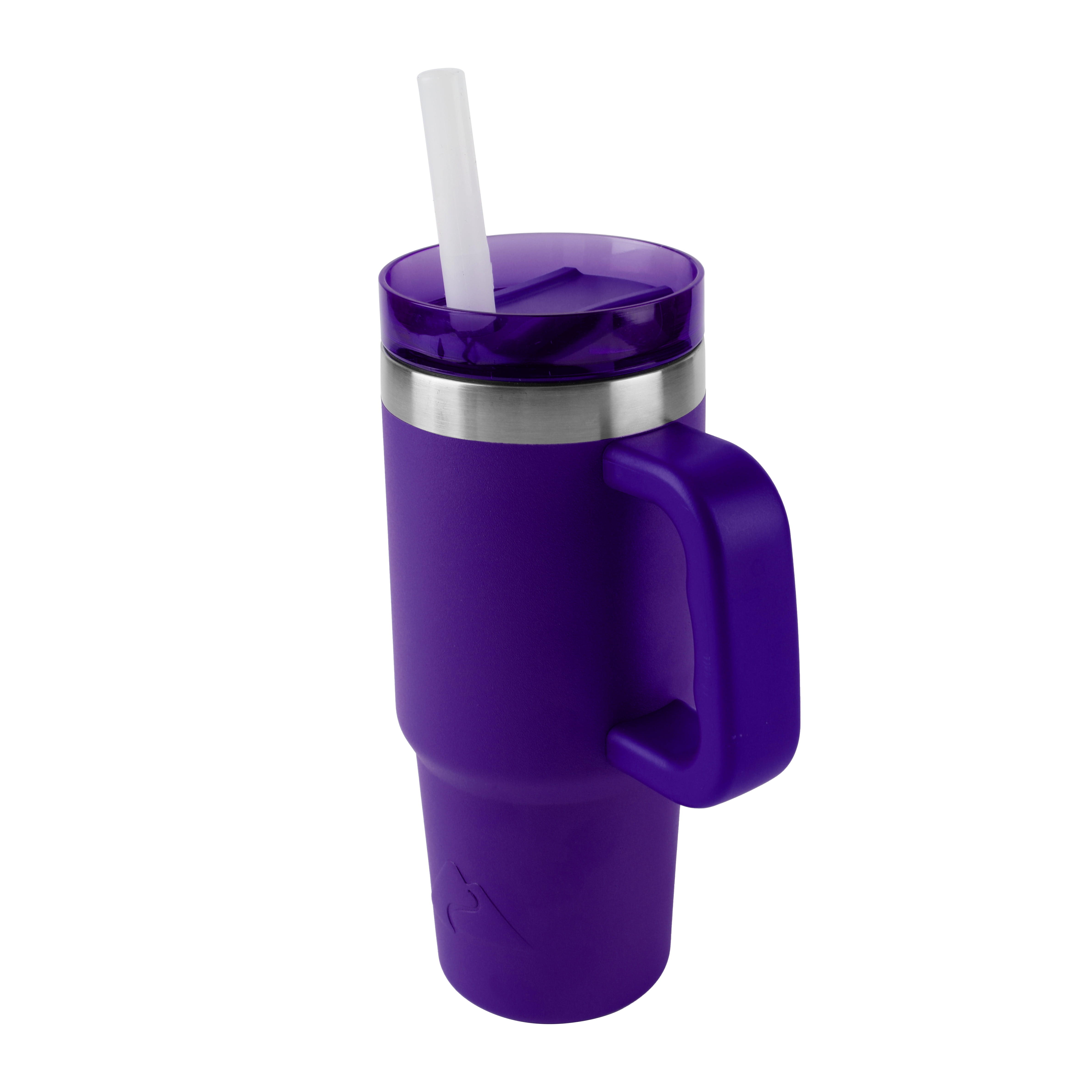 Ozark Trail 18 oz Stainless Steel Insulated Tumbler with Handle, Purple