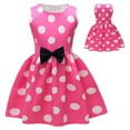 thumbnail image 2 of snilers Girls Sleeveless Dresses Polka Dots Crew Neck Summer Dresses Birthday Party A Line Swing Sundress Size 2-13 Years, 2 of 8