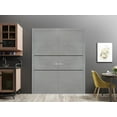 thumbnail image 4 of Slab Barn Door Panel 32 x 84 inches | Planum 0014 Concrete with Frosted Glass | Sturdy Finished Interior Doors | Pocket Closet Sliding, 4 of 6