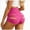 Hot Pink, variant on HCNTES Women's High Waist Yoga Booty Shorts Cut Out Sexy Dance Club Gym Active Hot Pants (Blue,L)