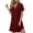 Wine, variant on Diufon Nightgowns for Women Summer V Neck Button Short Sleeve Shirt Dress Casual Plus Size Loose Sleepwear
