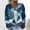 Blue, variant on Womens Striped Cardigan Christmas Vintage Print Sweaters Long Sleeve V Neck Lightweight Open Front Button Down Knit Cardigans Red,M