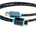 thumbnail image 4 of BlueDiamond Braided HDMI 4K Cable - Ultra HD, 18Gbps, Dynamic HDR, HDMI 2.0, 4@60Hz, Male to Male - Black and Blue, 4 of 5