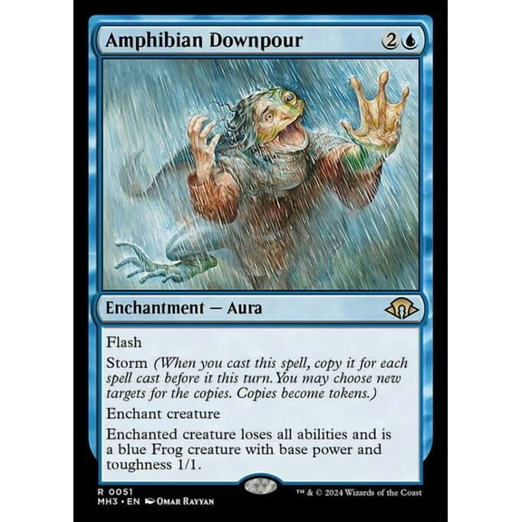 MtG Modern Horizons 3 Rare Amphibian Downpour #51