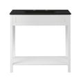 thumbnail image 5 of Sink Vanity Cabinet, White Black, Wood, Hotel Bedroom Bathroom, Modern Contemporary HB34059, 5 of 9
