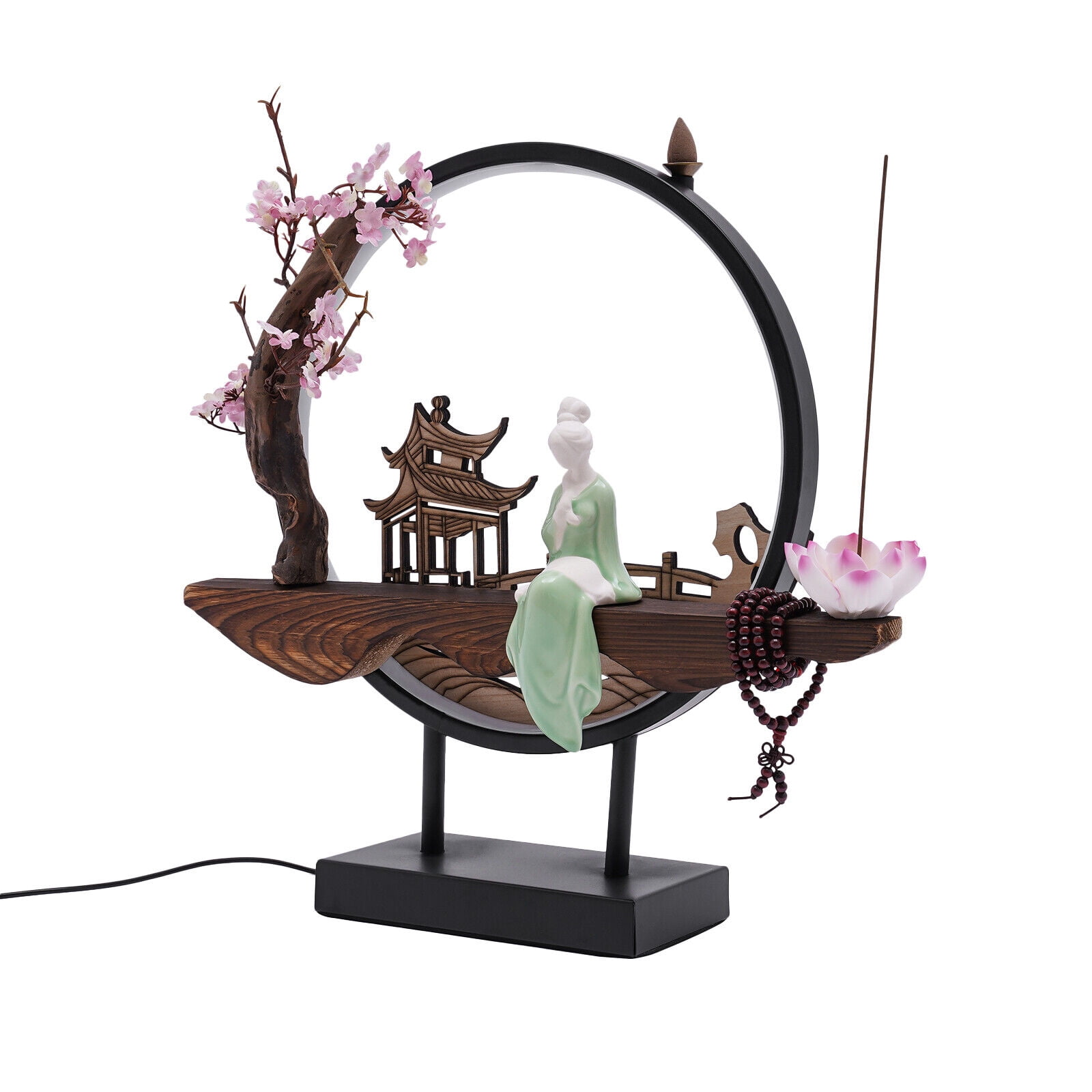 3 Gears Smoke Incense Burner Ceramic Mountain Backflow Waterfall Handicraft Holder Gift
