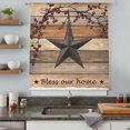 thumbnail image 5 of Texas Star Vintage Sheer Curtains 63 Inches Long, Berry Dark Brown Wooden Light Filering Curtains, Breathable Simi Curtain Privacy Drapes for Living Room Bedroom Lightweight Window Treatment, 5 of 9