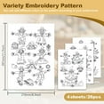 thumbnail image 2 of 26Pcs Scarecrow Pumpkin Water Soluble Hand Sewing Stabilizers 8.3"x11.7" Autumn Embroidery Pattern Stabilizer 4 Sheets Scarecrow Stick and Stitch Embroidery Paper Sticker, 2 of 7