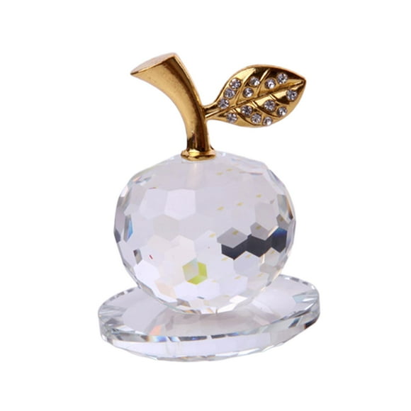 Pisapapeles de manzanas y piña de cristal, accesorios decorativos para escritorio, San Valentín 5cm Blanco