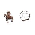 thumbnail image 1 of Centro De Mesa De Caballero Acrílico Con Soporte De Exhibición De Madera, Decoración Del Hogar, Organizador De Regalos Impermeable, Estante Antiguo Para Gabinetes De Escritorio, 1 of 8