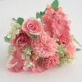 thumbnail image 4 of Mdesiwst Artificial Rose Flower with Stem Wedding Faux Flower Bouquet Fake Floral Arrangement Decoration, 4 of 7