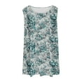 thumbnail image 5 of Jsaierl Womens Plus Size Tank Tops Summer Crewneck Sleeveless Tshirts Oversized Floral Print Tunic Blouses Flowy Hem Cami Top, 5 of 6