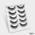 thumbnail image 1 of SEXYSHEEP, 5 pares de pestañas de visón 3D, pestañas postizas naturales/gruesas, pestañas largas, maquillaje tenue, herramientas de extensión de belleza Deng Xun unisex, 1 of 2