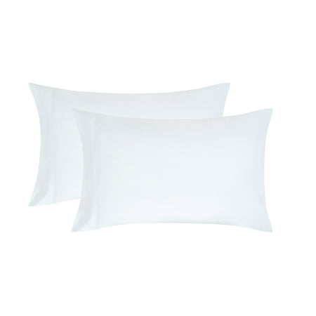 mainstays super soft brushed microfiber pillowcase set, arctic white, standard/queen, 2 piece