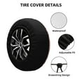 thumbnail image 2 of Sikiie flowers and ladybugs Tire Cover Wheel Protectors Tyre Covers Weatherproof Wheel Covers Universal Fit for Trailer Rv SUV Truck Camper Travel Trailers-15 inch, 2 of 6