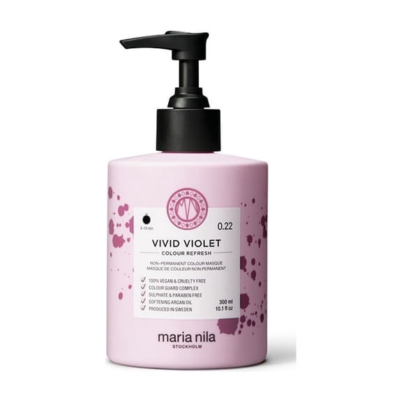Maria Nila Colour Refresh, Vivid Violet 10.1 Fl Oz, Purple Hair Mask, Semi-Permanent Pigments, 100% Vegan & Sulfate/Paraben free