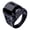 Black Black Diamond, variant on Men's Stainless Steel Vintage Big Square Engraved Wedding Gemstone Biker Ring Band Hip Hop Gold Rose Red Diamond Size 7