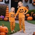 thumbnail image 6 of Halloween Family Pajamas Matching Set - 2 piece Pumpkin Face Print Long Sleeve Top & Pants Outfit,Casual Matching Family Halloween Pajamas for Xmas Celebration & Photos for 9 Years Pjs, 6 of 7