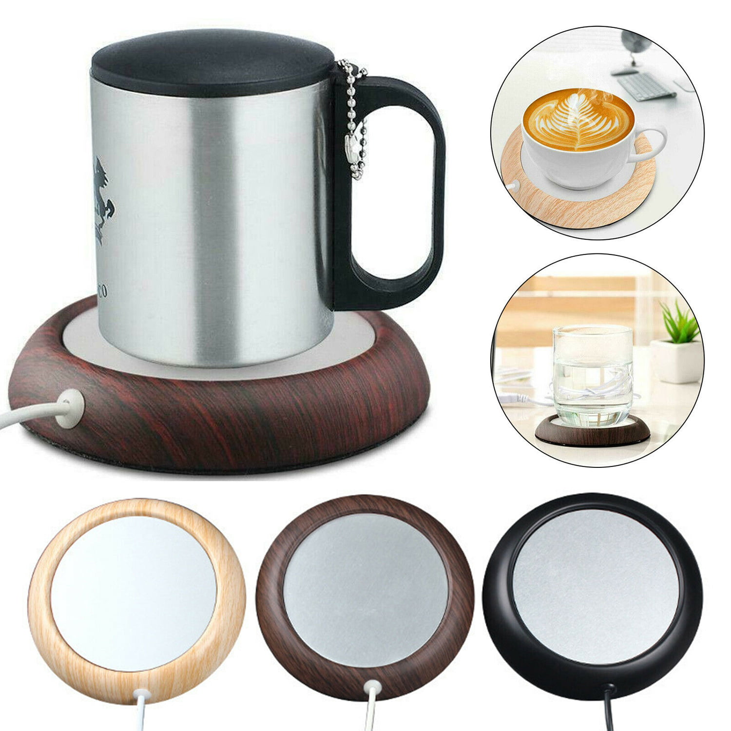 Portable Desktop Tea Coffee Cup Mug Pad w/USB Warmer Heater Preservation Home 