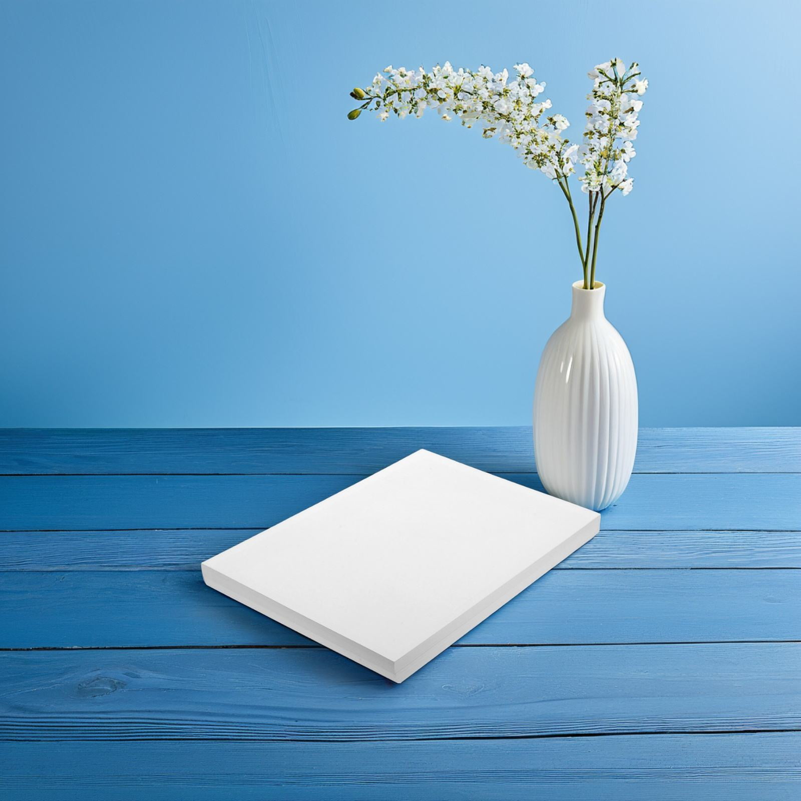 COMPUKAS White Cardstock Paper for Printing, Painting, Crafts, Scrapbooking, Projects and More