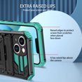 thumbnail image 3 of TECH CIRCLE for iPhone 12 6.1 Inch Heavy Duty Case, Rugged Hybrid Case with Built-in Kickstand Rotating Belt Clip Non-Slip Shockproof Case for iPhone 12,Darkgreen, 3 of 12
