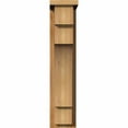 thumbnail image 2 of 6"W x 12"D x 28"H Mediterranean Rough Sawn Corbel w/Backplate, Western Red Cedar, 2 of 9