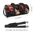 thumbnail image 5 of Sigee Rose Flowers Printed Multi-compartment Sports Gym Bag for Men and Women Large Capacity Travel Bag, Overnight Bag, 5 of 8