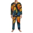 thumbnail image 3 of Yiaed Abstract Funny Duck Print Men’s Pajamas Set - Long Sleeve Button Down Sleep Shirt and Pajama Bottoms Sleepwear Set Mens Pjs Sets Men's Pajama Bottoms-XX-Large, 3 of 7