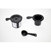 CULINARY CHEF 2-in-1 Single Serve K Cup Coffee Maker with Reusable Stainless Steel Mesh Grounds Pod, Optimal Brew Temperature for Hot, French, Italian, or DIY Iced Blends, Black