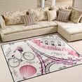 thumbnail image 2 of SKYSONIC Paris Symbols Lightweight Carpet Mats Area Soft Rugs Floor Mat Rug Home Decoration for Kids Room Living Room 63 x 48 inches, 2 of 6