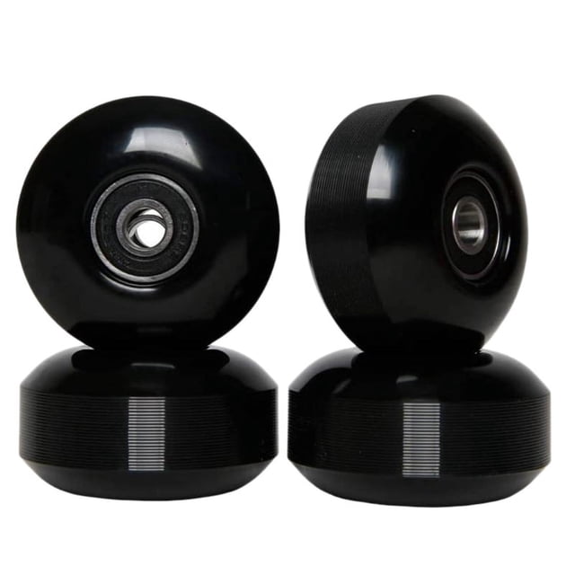 Roues de Planche à Roulettes avec Roulements 52x30mm Roues de Rue Pièces de Planche à Roulettes Cruiser Roues de Longboard (Ensemble de 4) Noir