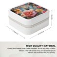 thumbnail image 2 of Pratyus Roses Butterflies Stars Jewelry Box for Necklace, Ring, Earring Storage, Christmas Gifts, Portable and Compact, High Quality PU Leather, Large Capacity White, 2 of 5