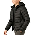 thumbnail image 4 of fatyb Big Boys Girls Winter Jacket Lightweight Hooded Puffer Jackets Full Zipper Kids Warm Outerwear, 4 of 6